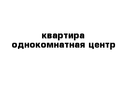 квартира однокомнатная центр